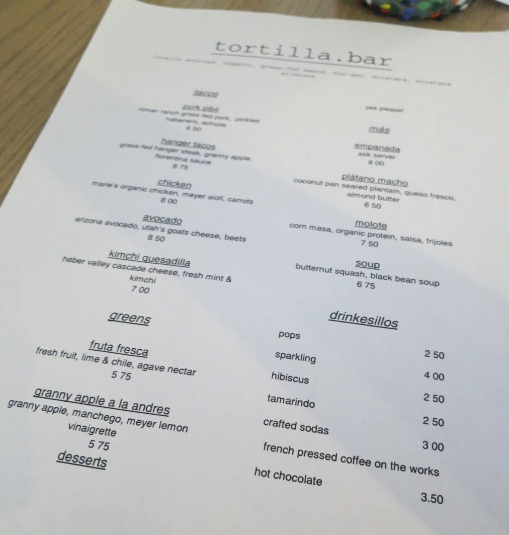 tortilla bar one