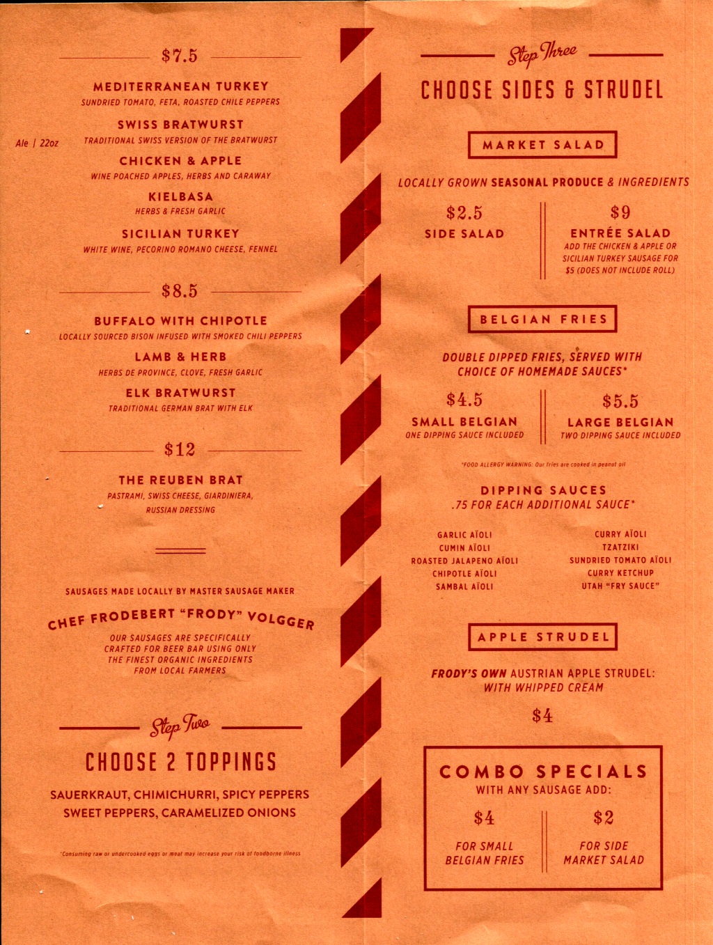 Beer Bar menu 2