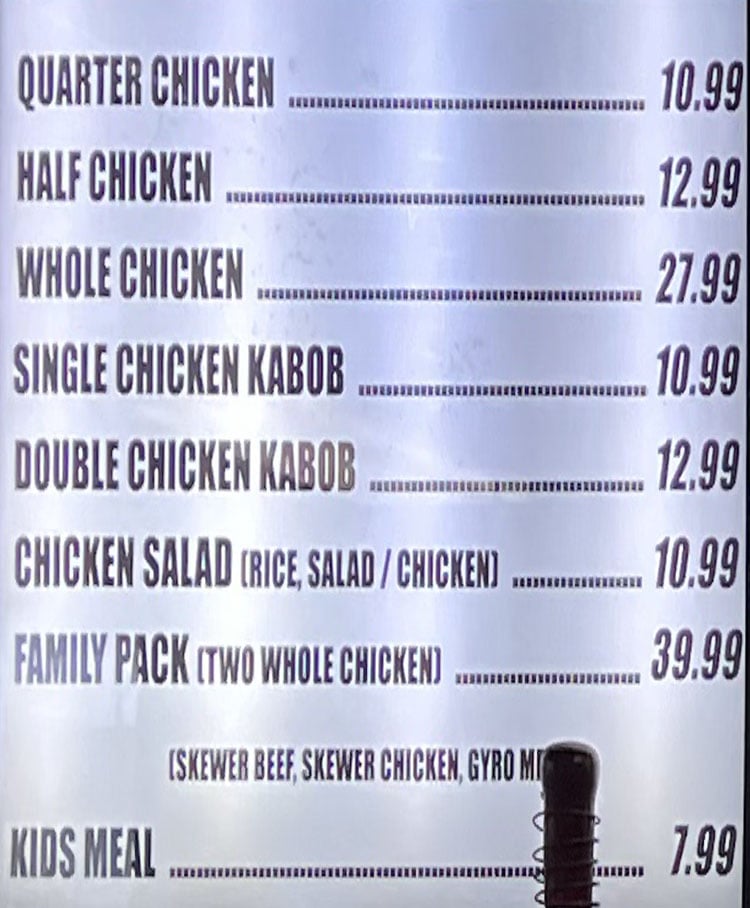 Best Chicken & RIbs menu May 2023 - chicken