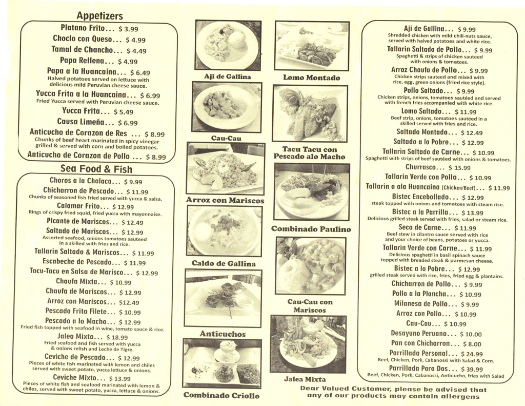paulinos contigu peru menu one