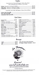 la frontera menu three