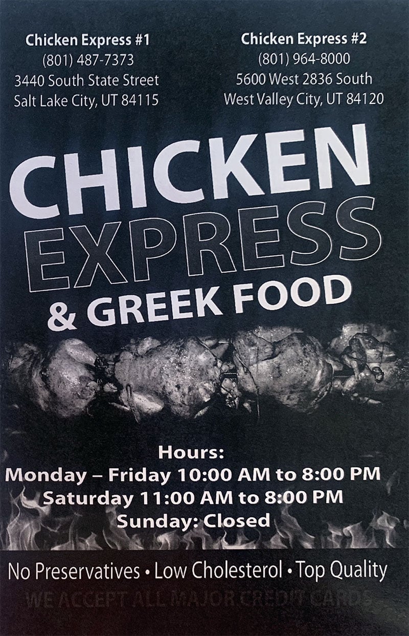 Chicken Express menu - info
