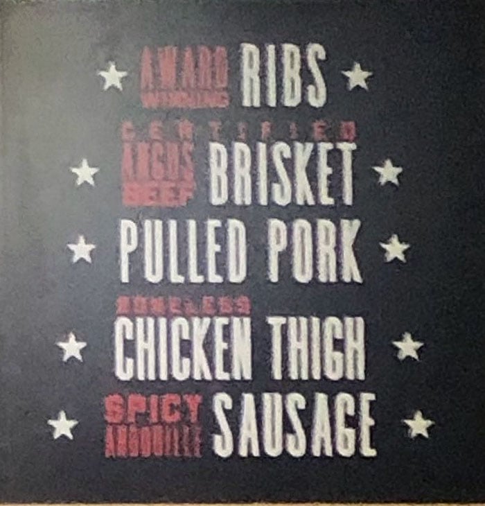 R&R BBQ menu - meats