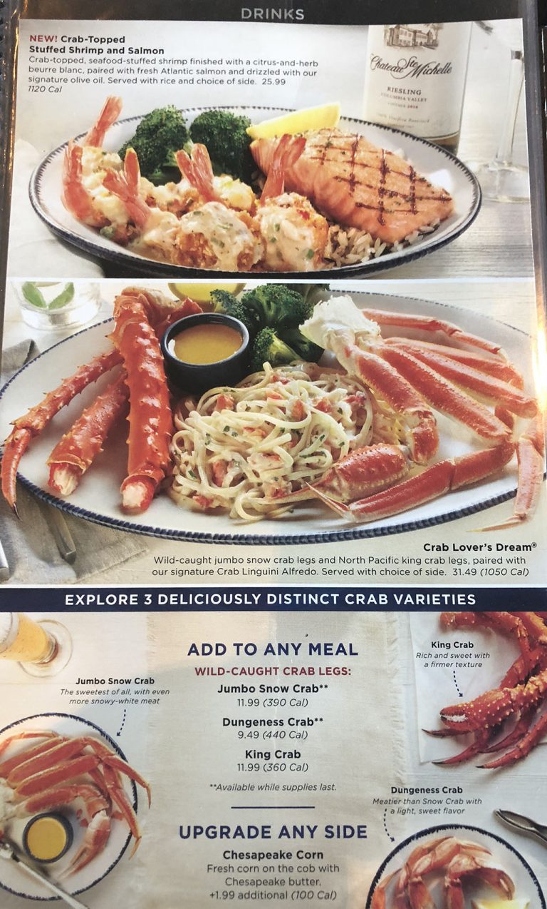 Red Lobster menu with prices – SLC menu