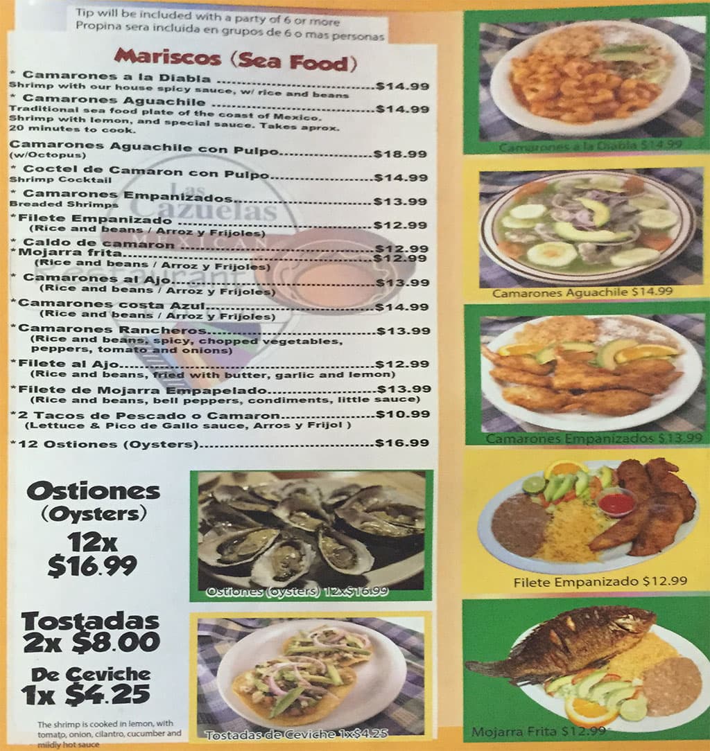 Las Cazuelas menu SLC menu Las Cazuelas menu SLC menu