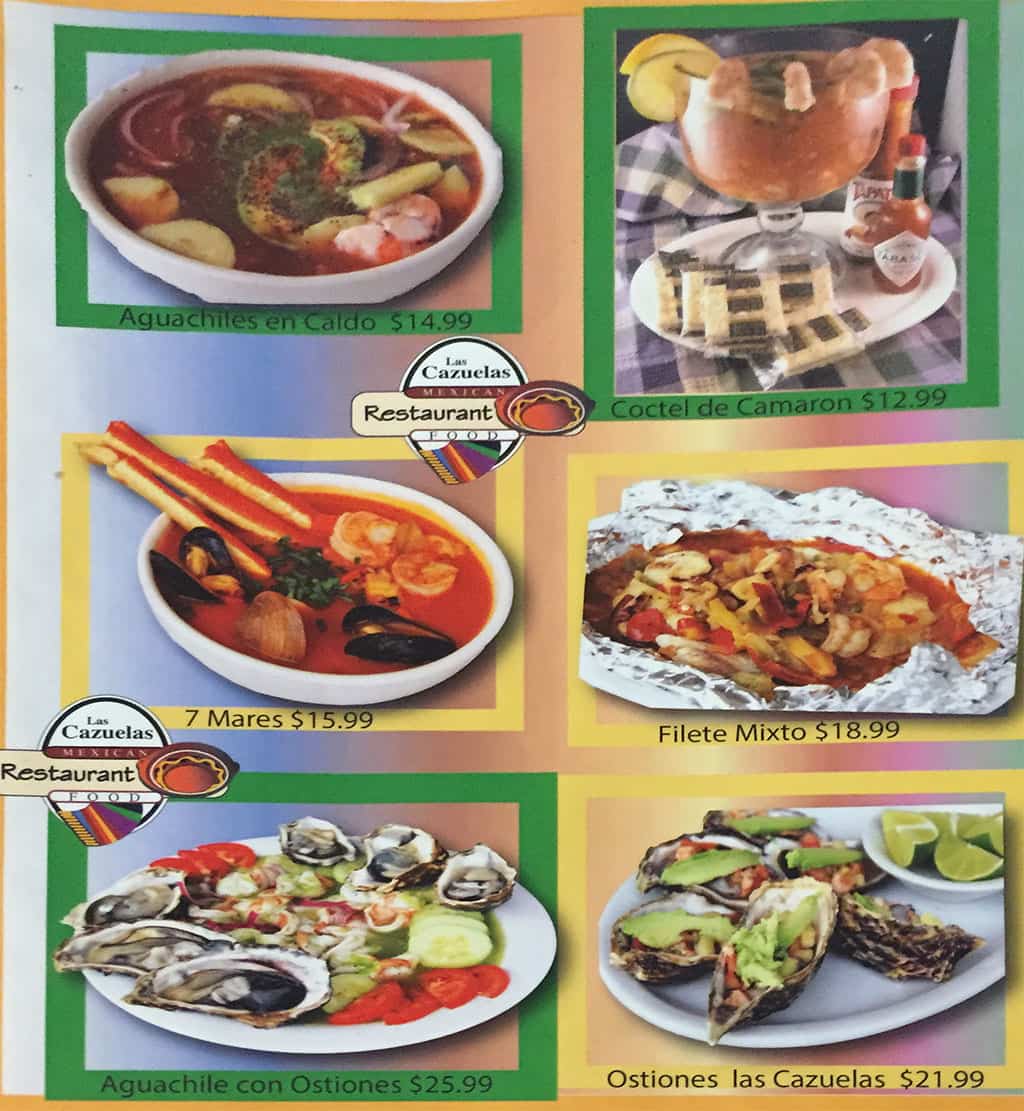 Las Cazuelas menu - specials