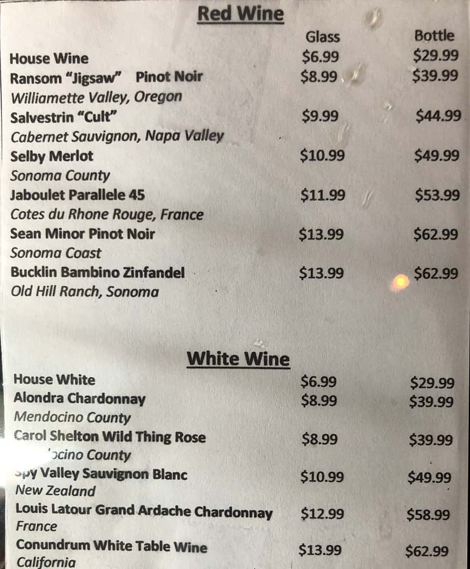Kaze Sushi Bar And Grill - wine