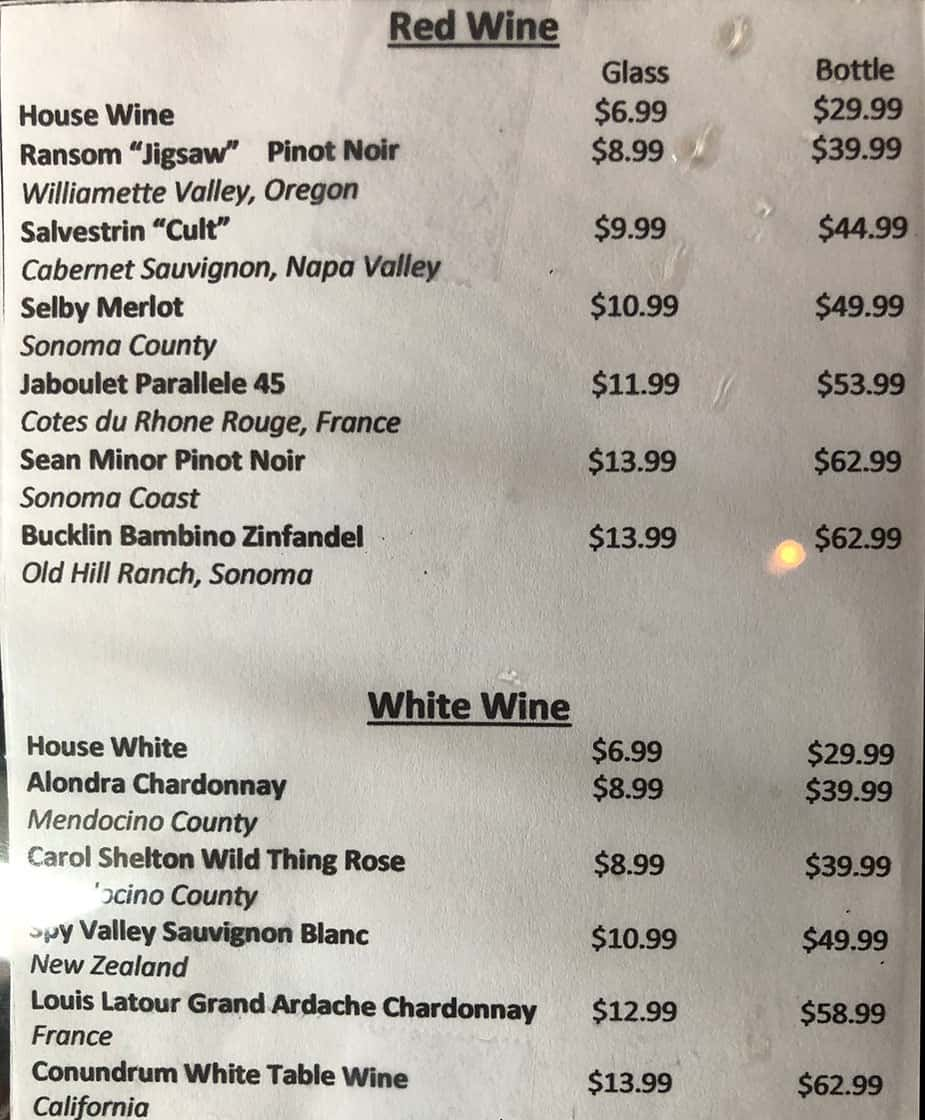 Kaze Sushi Bar And Grill - wine