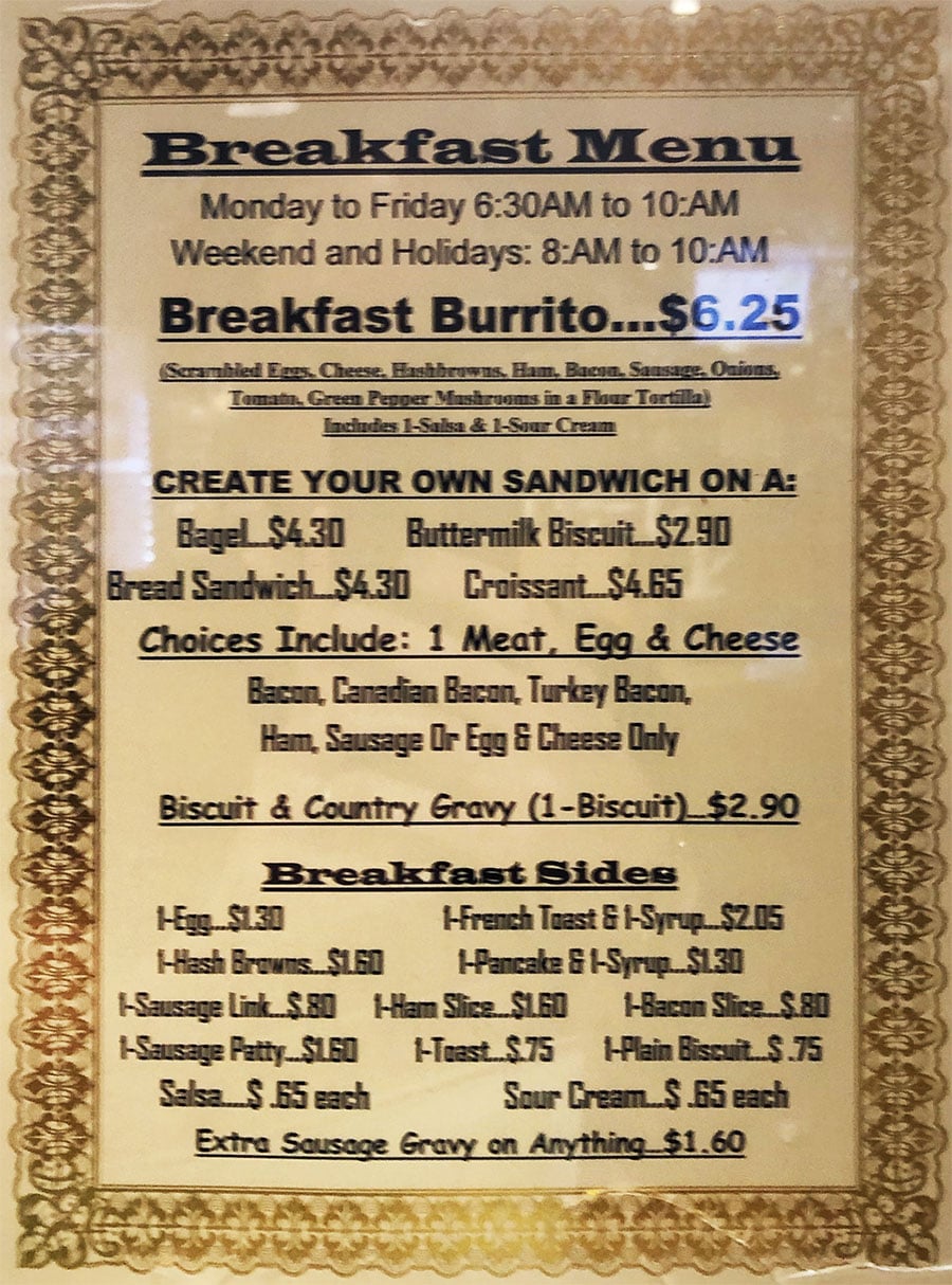 University Of Utah Hospital Cafeteria - more breakfast menu