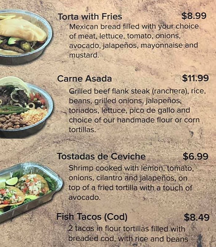 Hacienda Mexican Grill menu - more items