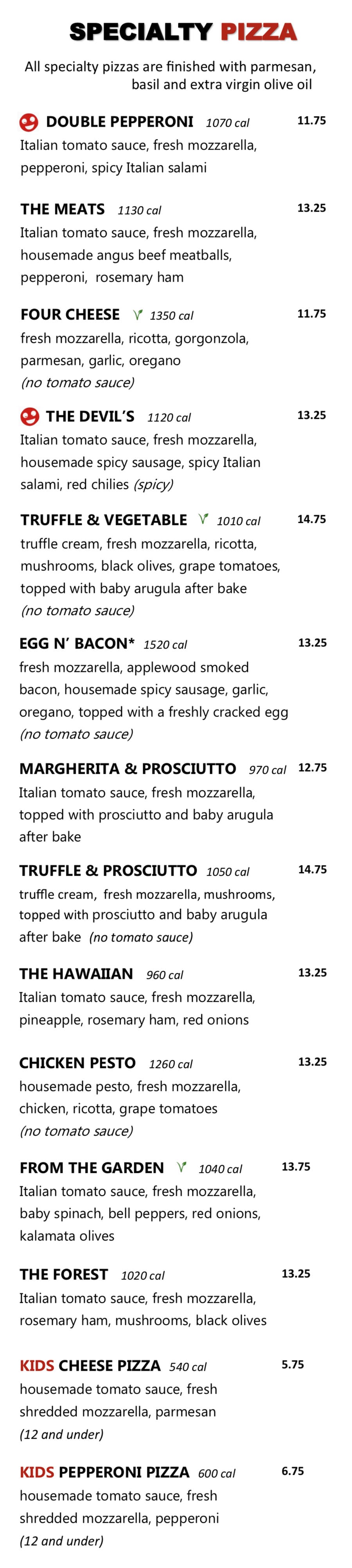 Midici Orem menu - specialty pizza