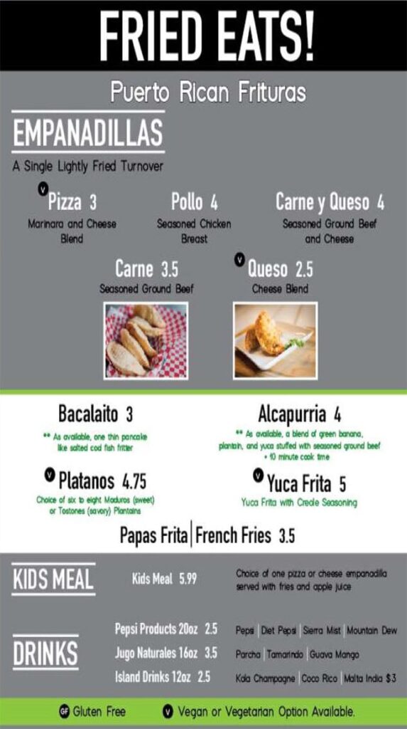 Papito Moe's menu - fried eats