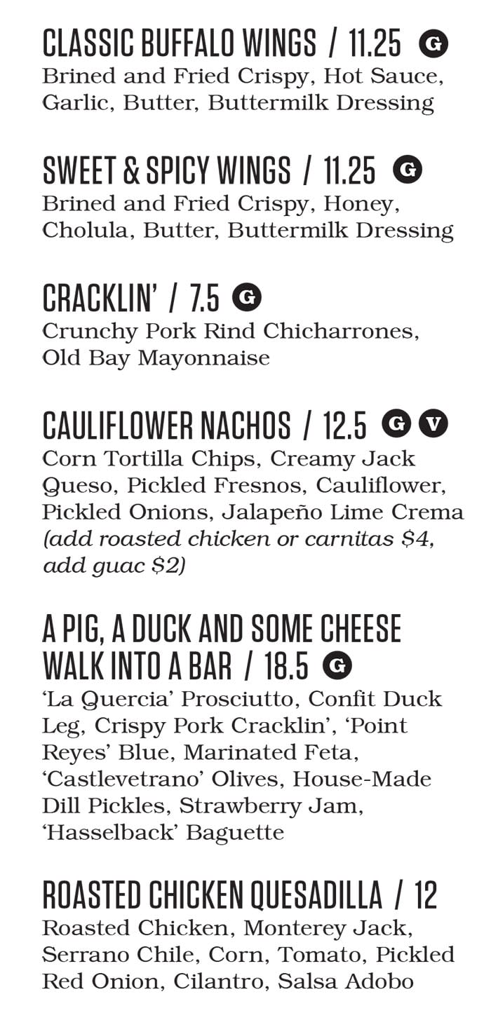 Punch Bowl Social Salt Lake City menu - shareables continued