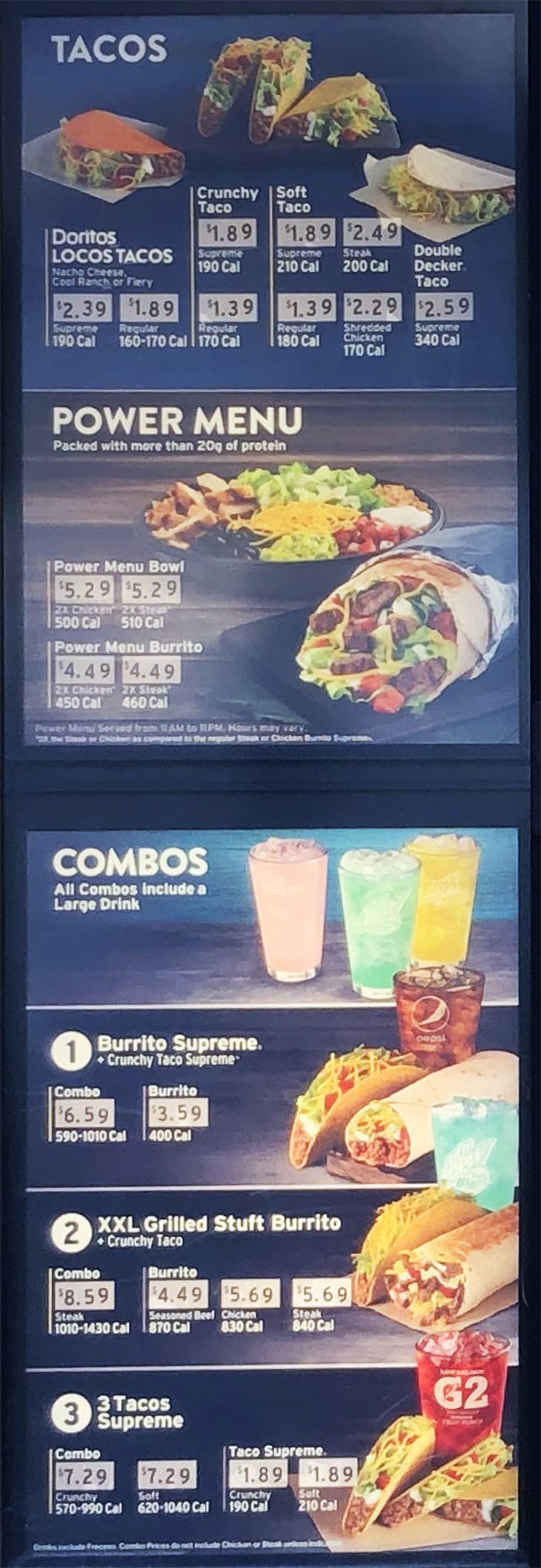 Taco bell menu printable foodiemenu