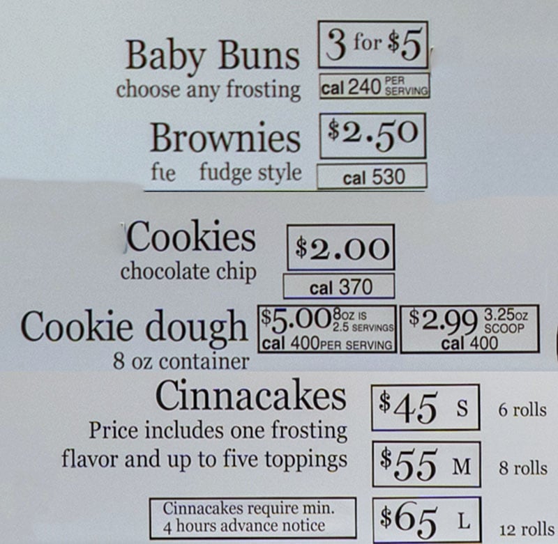 Cinnaholic Salt Lake City menu - other items