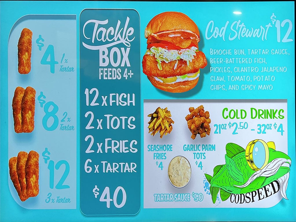Codspeed at Hallpass menu - Sep 2022