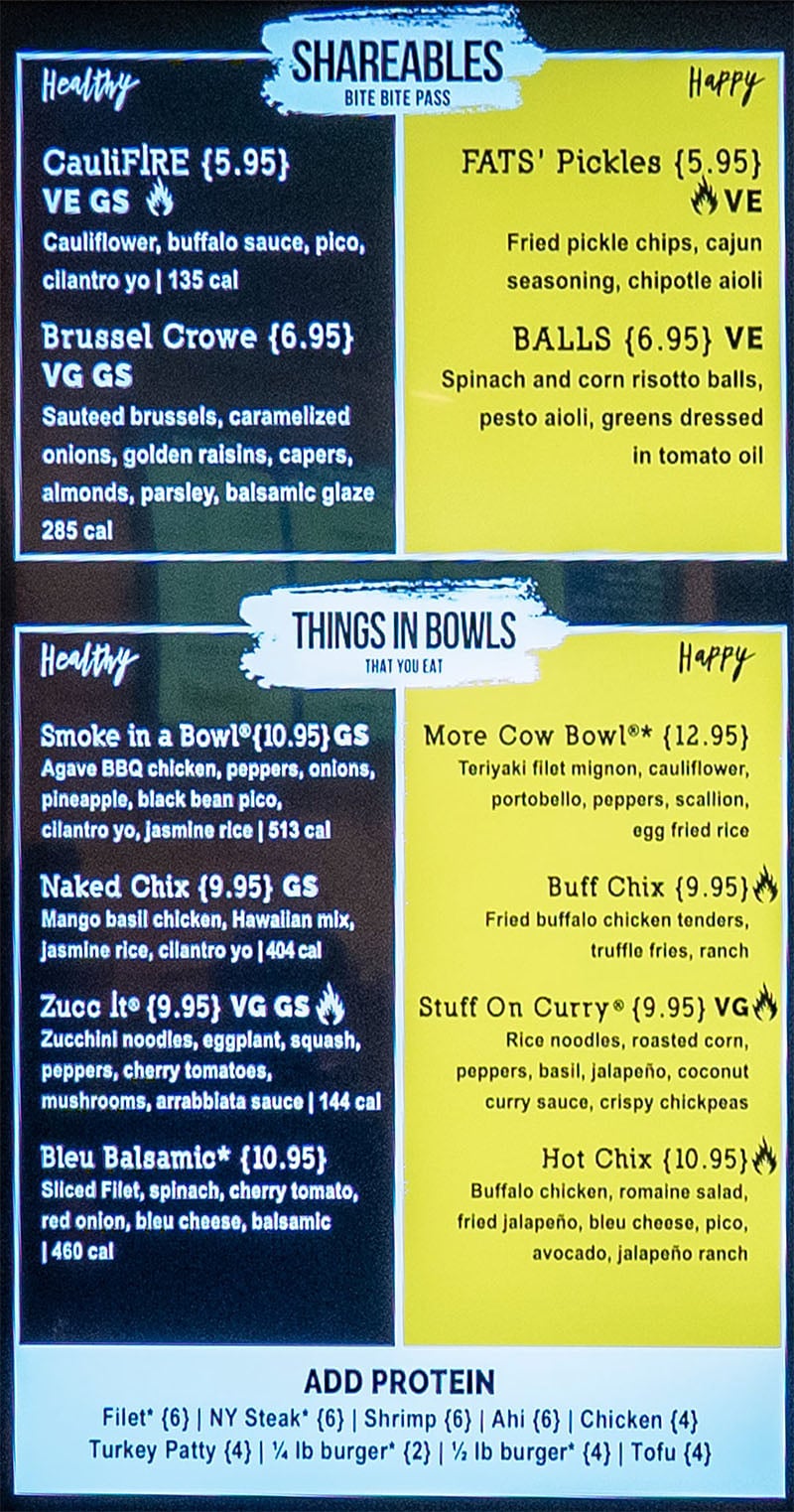 SkinnyFATS SLC menu - shareables, things in a bowl