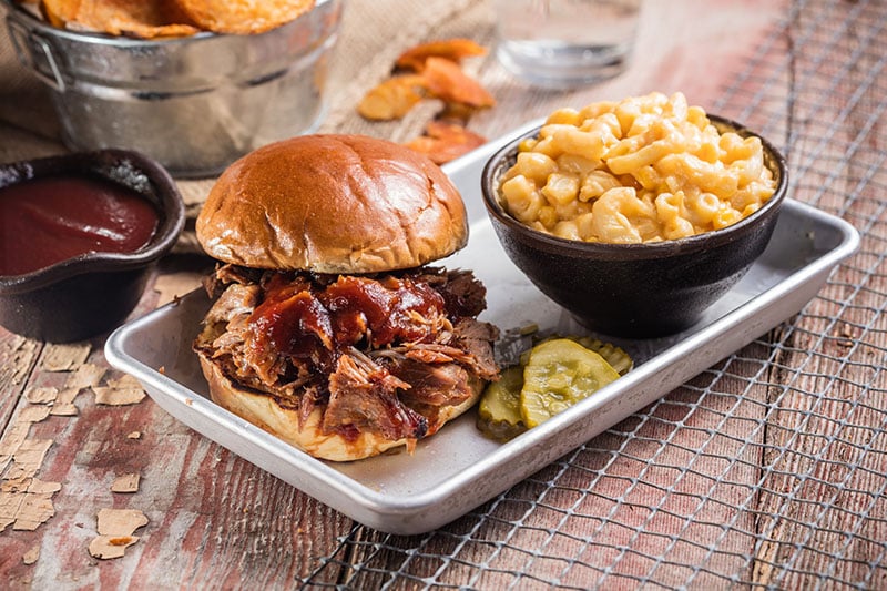 Real Famous BBQ menu - pulled pork sandwich