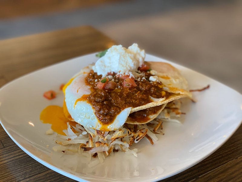Root'd Cafe menu - huevos rancheros