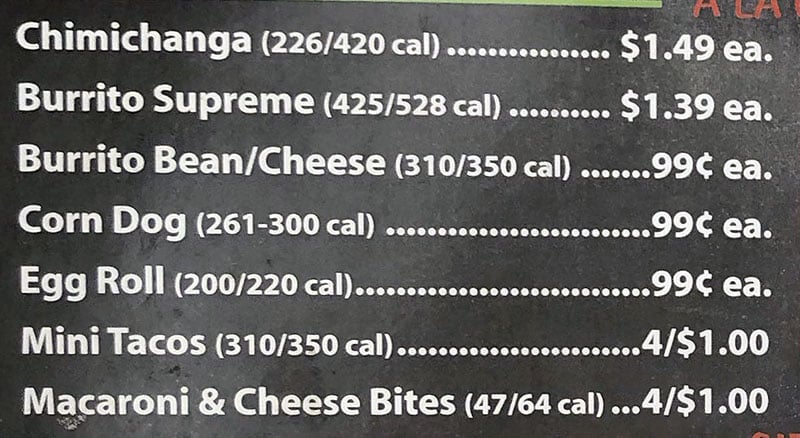 Smith's Utah deli menu - ala carte