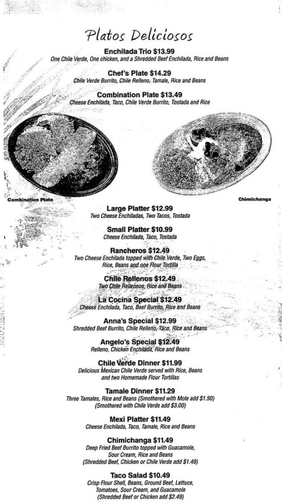 La Cocina menu - platos