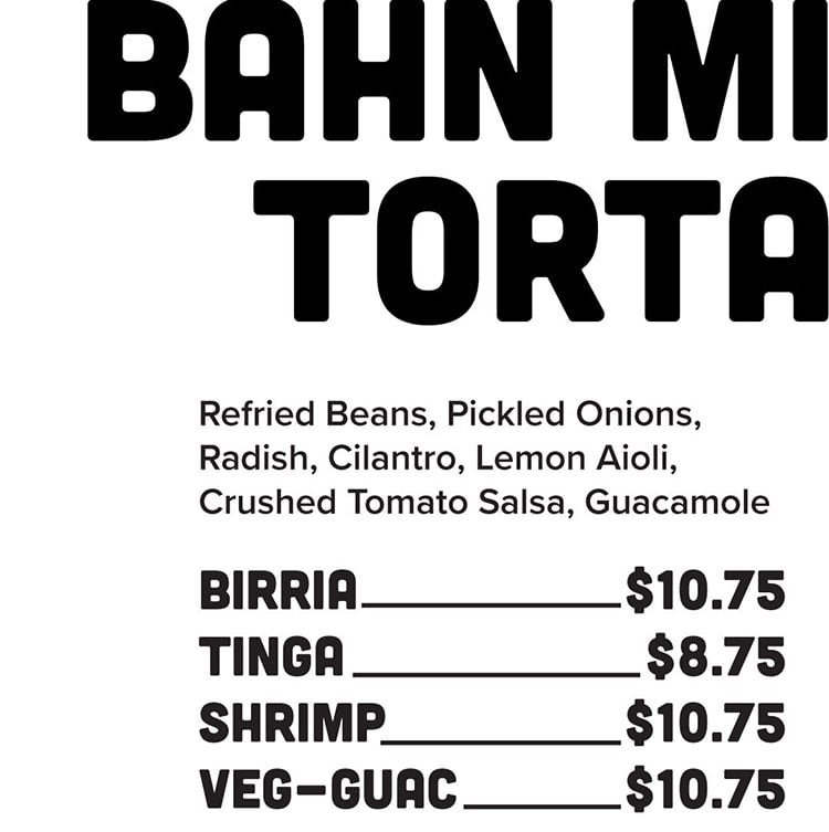 Sobe Eats menu - banh mi torta