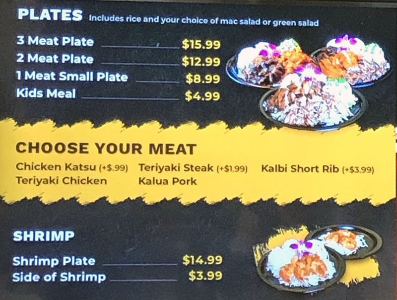 Kokonut Island Grill menu - page two