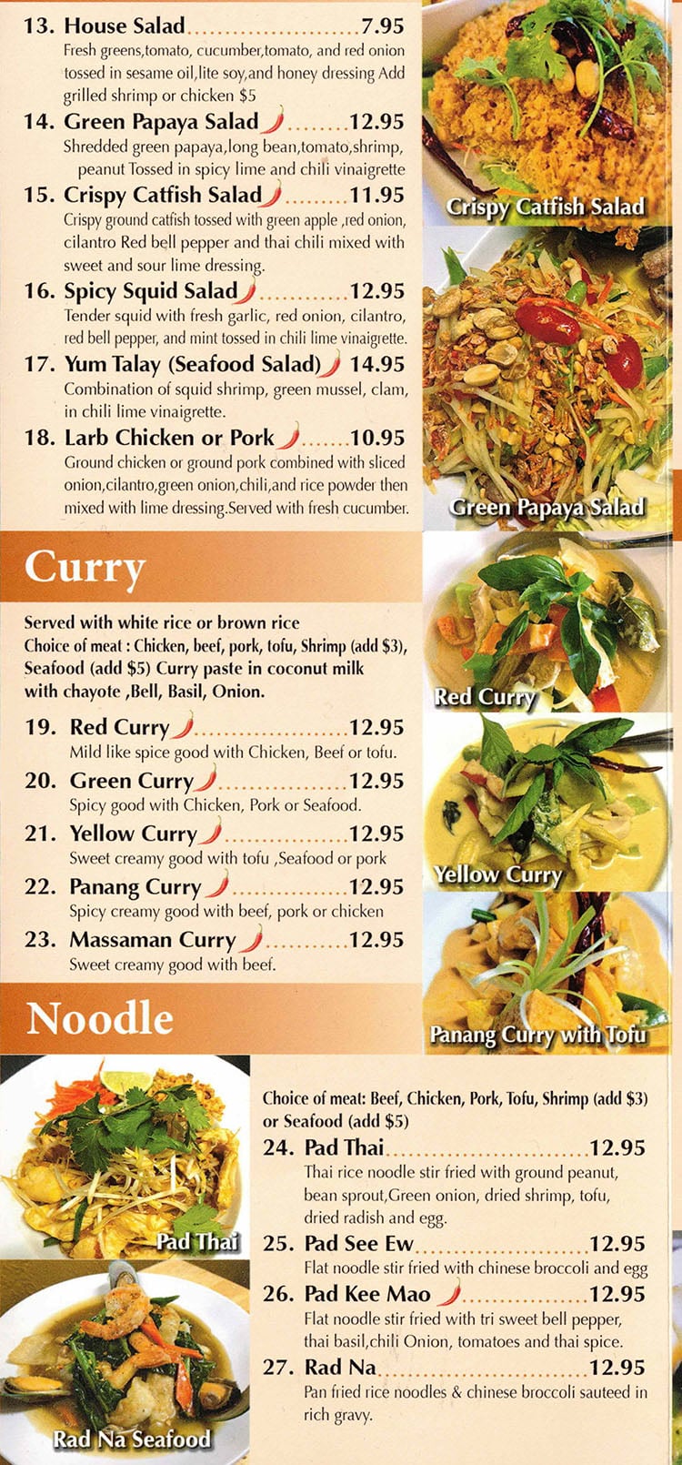 Sara Thai Kitchen - salad, curry, noodle