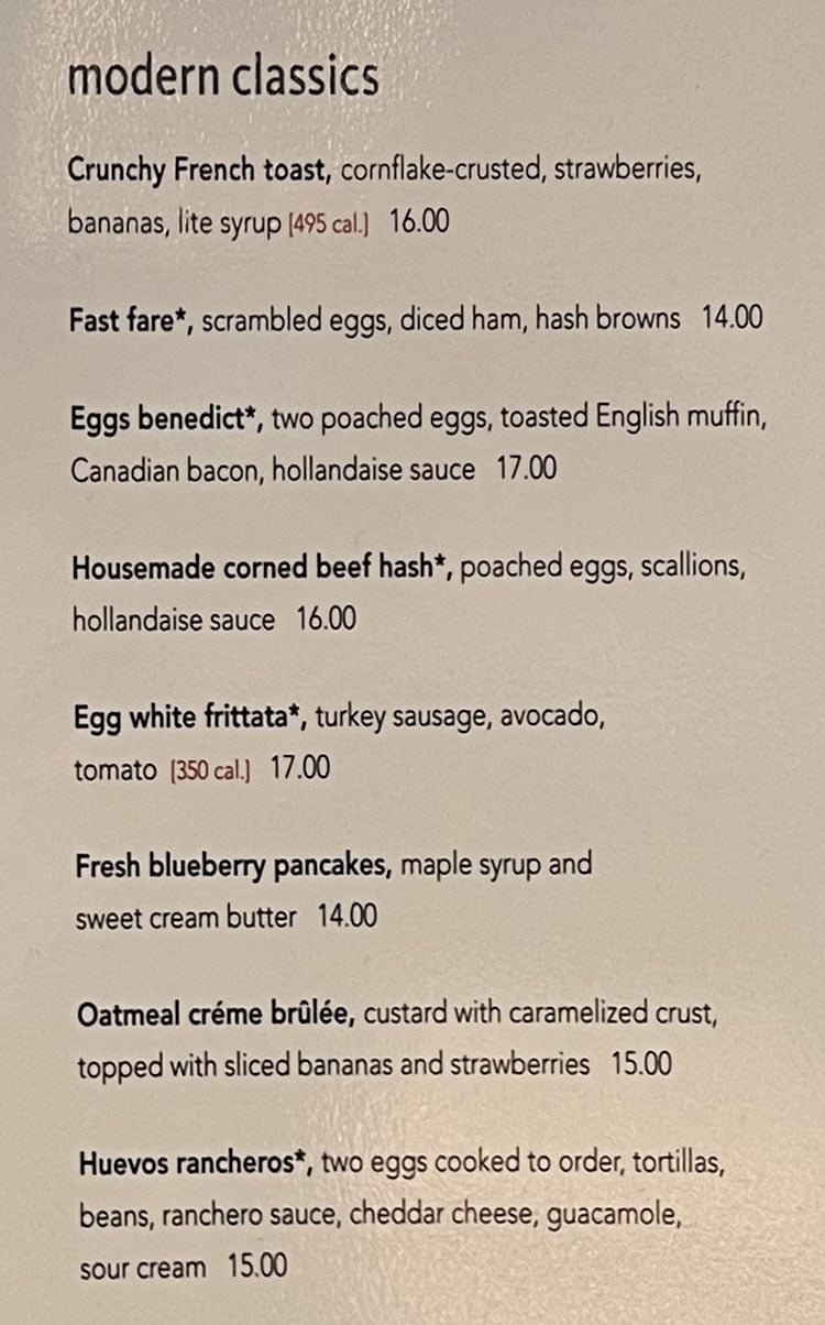 Marriott Salt Lake City Center - La Bella Piastra menu breakfast classics
