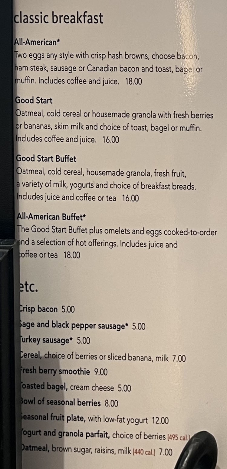 Marriott Salt Lake City Center - La Bella Piastra menu breakfast