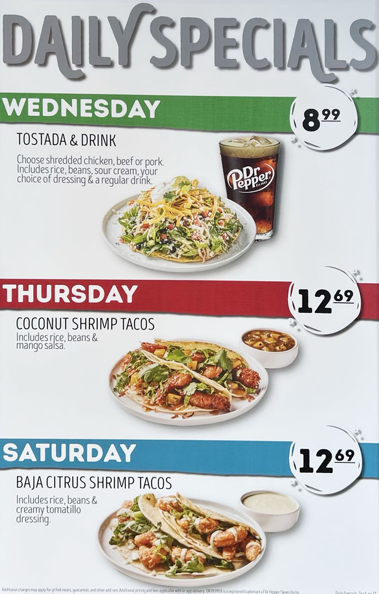 Menu for cafe rio discount