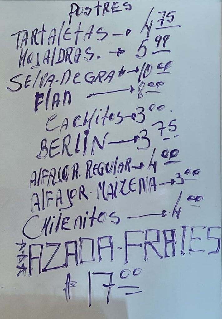Noemi's Cafe menu - desserts