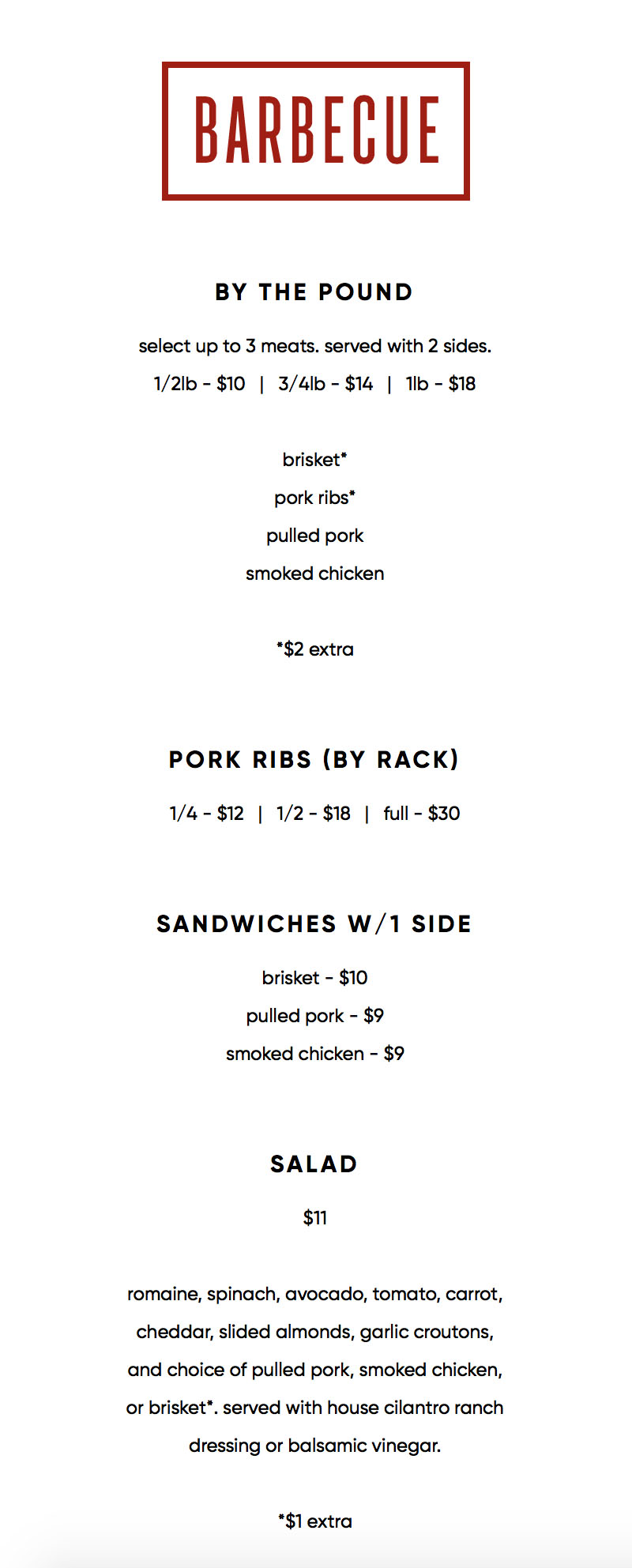 565 Firehouse menu - barbecue