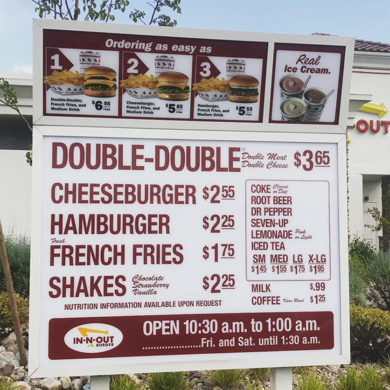 In N Out Menu Printable