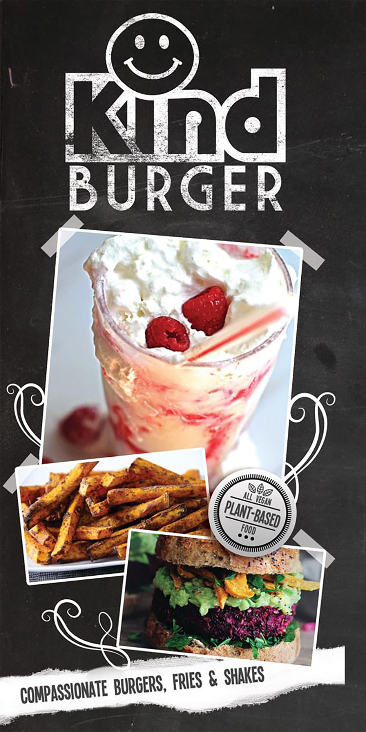 Kind Burger menu - page six