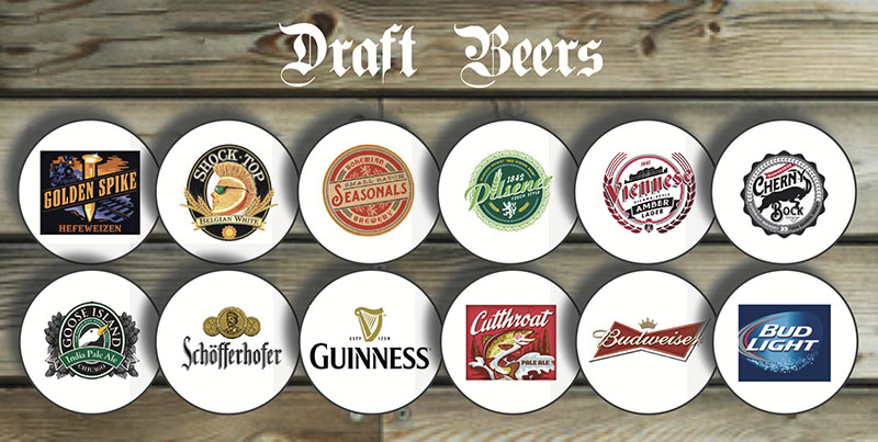 Ice Haus drinks menu - draft beers