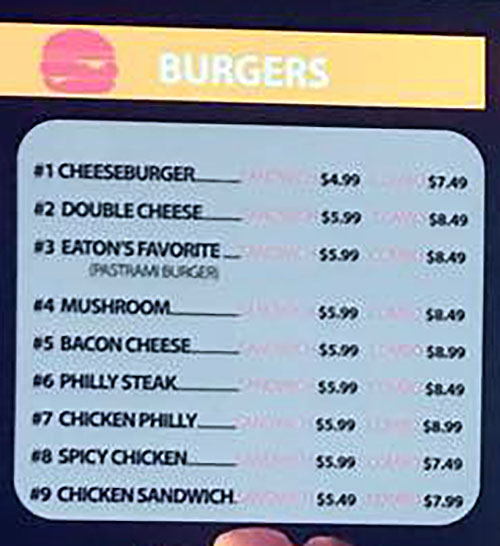 Eaton Greek And Burgers - burgers