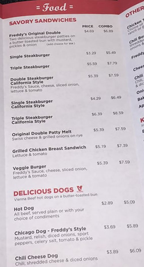 FREDDY'S FROZEN CUSTARD & STEAKBURGERS, Midvale - Menu, Prices & Restaurant  Reviews - Tripadvisor